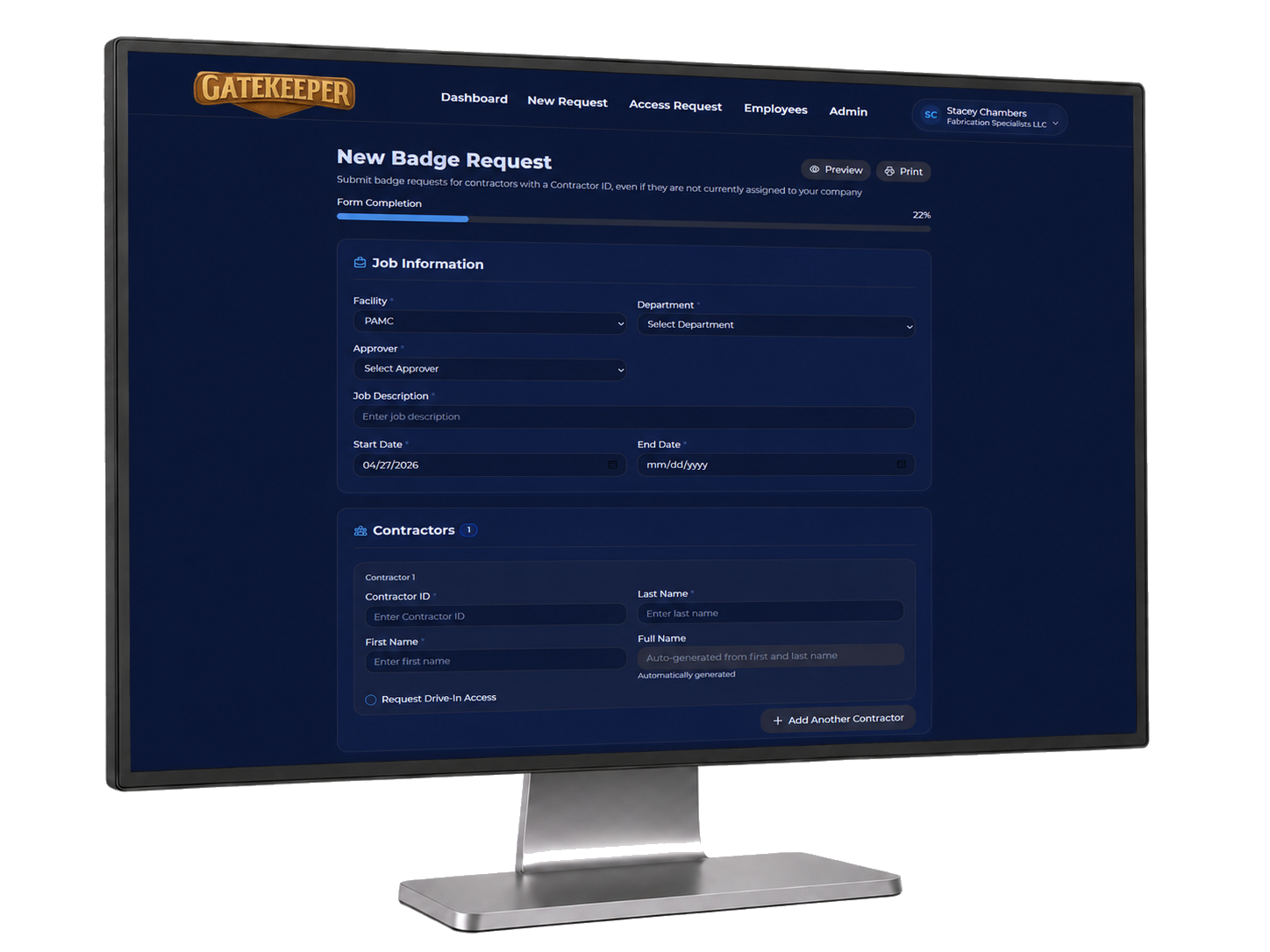 GateKeeper badge request workflow monitor