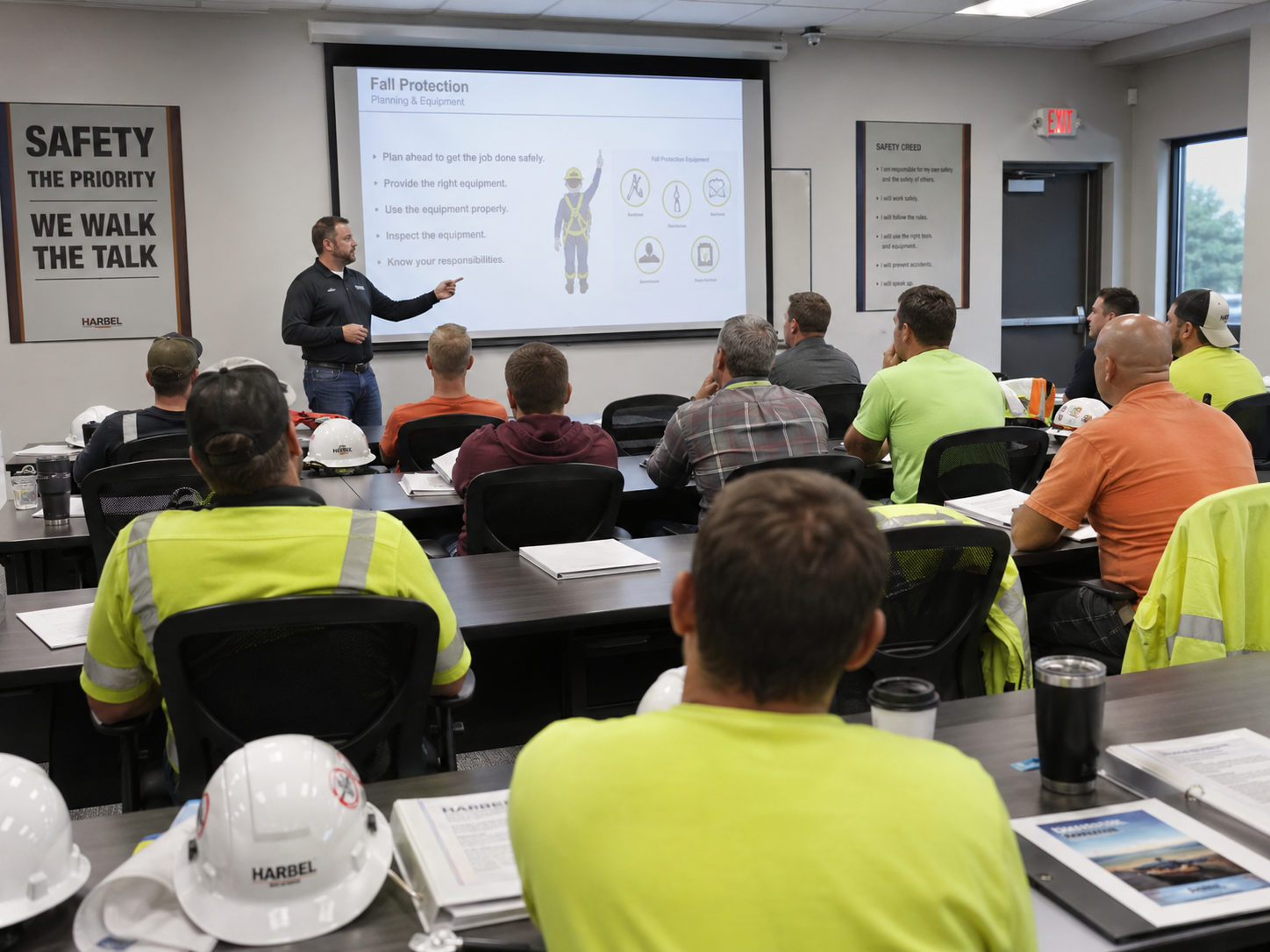 Industrial safety training class for JobIQ training compliance workflows