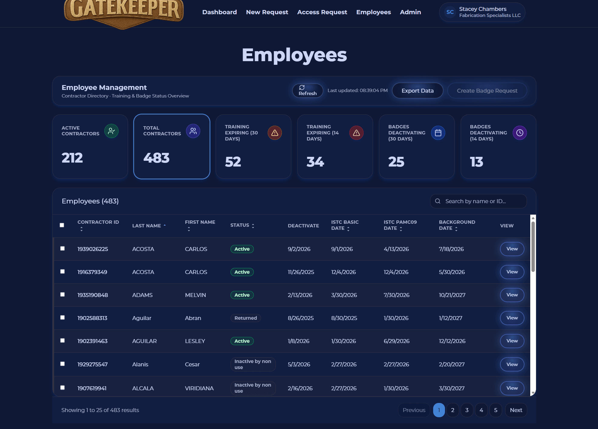 Placeholder for bulk employee request actions