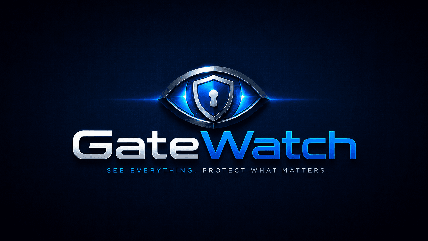 GateWatch logo: a blue shield-and-keyhole eye above the wordmark