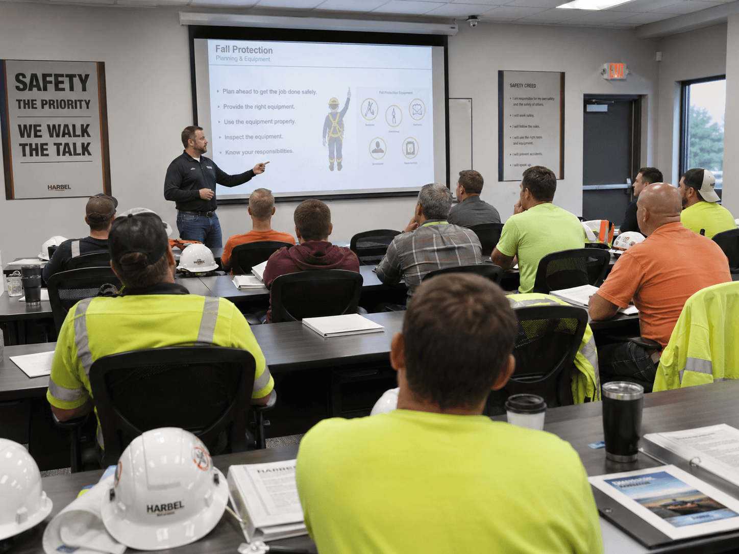 Industrial safety training class for JobIQ training compliance workflows