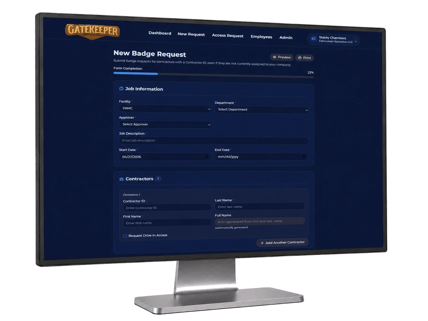 GateKeeper badge request workflow monitor